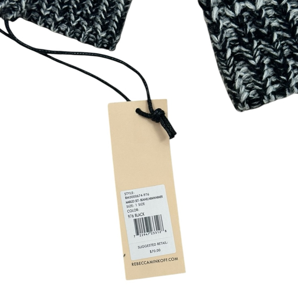 Rebecca Minkoff Marled Knit Beanie & Hand Warmers Set NWT - Picture 5 of 7